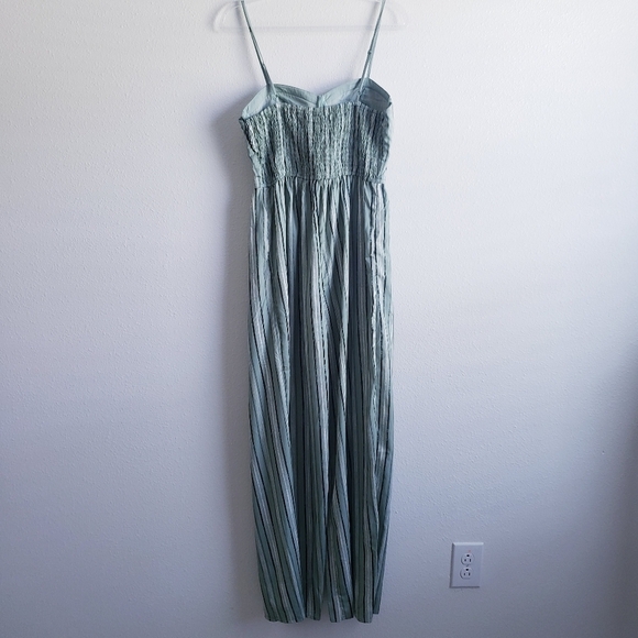 Striped Green Jumpsuit - Picture 5 of 7